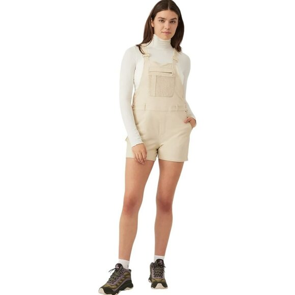 Outdoor Voices RecTrek Zip Off Overall In Linen Vanilla Sugar Size Medium Preppy - Picture 2 of 12